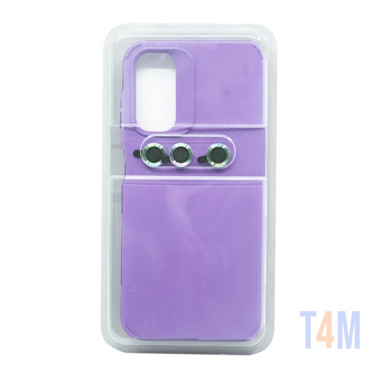 Silicone Case with Separate Camera Glass Set for Samsung Galaxy 14 Purple